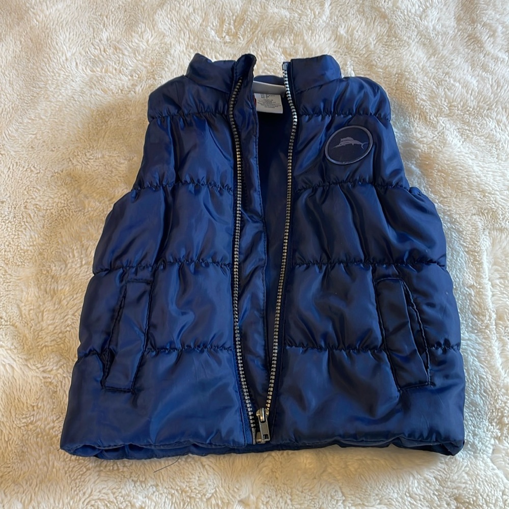 Toddler vest Navy Blue Puffer